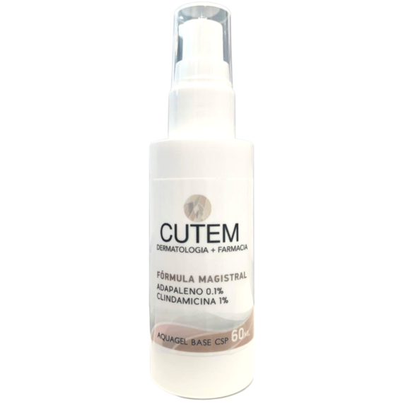 CUTEM ADAPALENO 0.1%, CLINDAMICINA 1% AQUAGEL BASE CSP 60ML