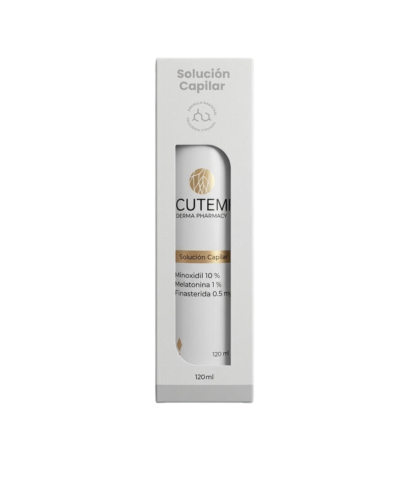 Cutem Minoxidil 10%, Melatonina1%, Finasterida 0.5mg 120ml
